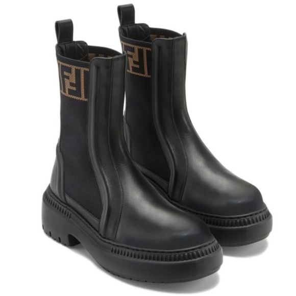 FENDI FF logo Chelsea boots - Picture 2 of 4